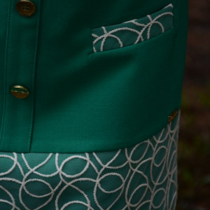 Rochie deosebita, nuanta de verde, design brodat rafinat - Img 4