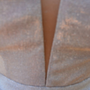 Rochie eleganta Ermine, textura cu fir de lurex ,nuanta de auriu - Img 5
