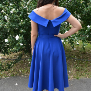 Rochie eleganta Fiene cu decolteu in V,nuanta de albastru - Img 5