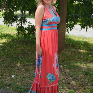 Rochie lejera, de vara, lungime maxi, culoare rosie - Img 4