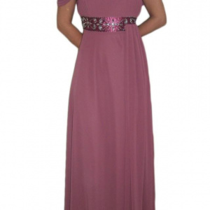 Rochie lunga pasionala de culoare plamaniu - Img 1