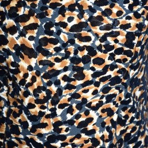Rochie office Fana,imprimeu animal-print,maro - Img 6