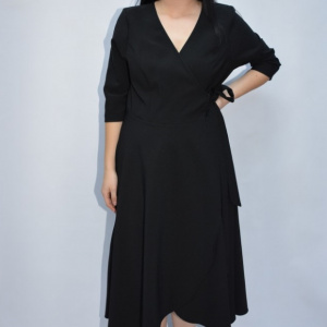 Rochie rafinata Eda,croi clos si decolteu in V,neagra - Img 2