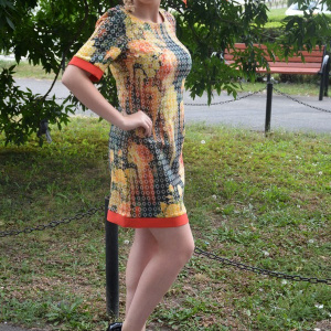 Rochie subtire de vara, scurta, cu imprimeu aparte in tesatura - Img 3