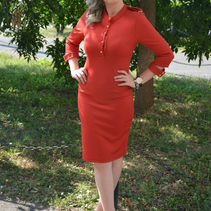 Rochie tinereasca, moderna, de culoare rosie, cu decupaje - Img 6