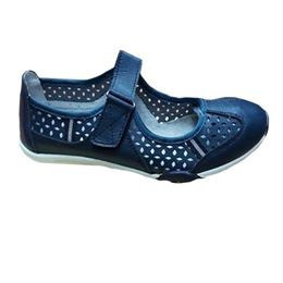 Balerin de culoare bleumarin cu talpa joasa si bareta peste picior - Img 6
