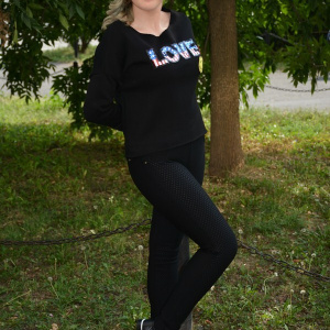 Bluza casual, de culoare neagra, marime universala - Img 4
