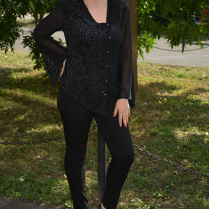 Camasa eleganta, de culoare neagra, cu maneci evazate - Img 3