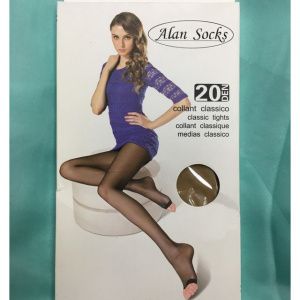 Ciorapi pantalon damă 20 DEN decupați la degete – bej natural (nude) - Img 3