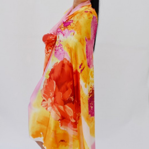 Esarfa cu model deosebit de culoare multicolora - Img 5