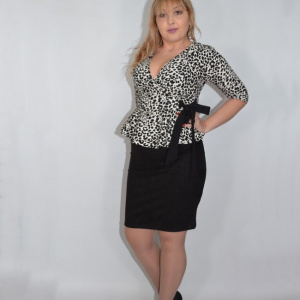 Fusta dama cu ,model simplu din catifea,negru - Img 6