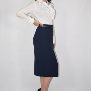 Fusta Heunice dreapta,model simplu ,nuanta de bleumarin - Img 4