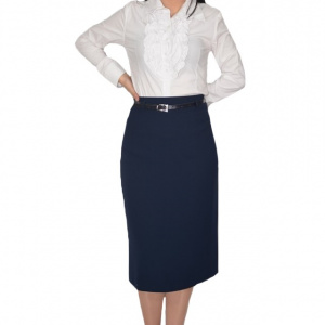 Fusta Heunice dreapta,model simplu ,nuanta de bleumarin - Img 1