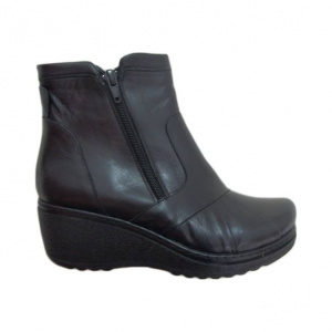 Gheata casual, neagra cu talpa tip pana BO-2257-PL - Img 1