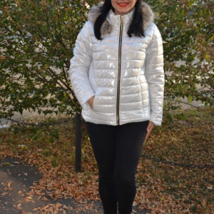 Jacheta casual Pamy,model sidefat ,nuanta de argintiu - Img 2