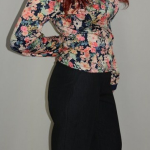 Pantalon modern, nuanta de gri inchis, design simplu - Img 4