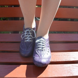 Pantof confortabil, model de cusaturi, disponibil in culoare mov - Img 3