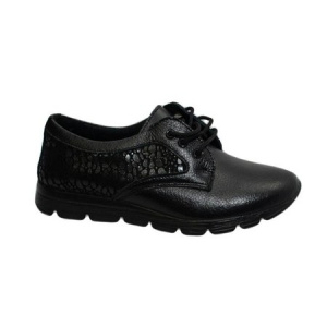 Pantof sport, negru, cu design de buline lucioase in lateral - Img 1