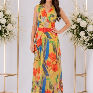 Rochie Amelia de vara ,cu imprimeu floral multicolor