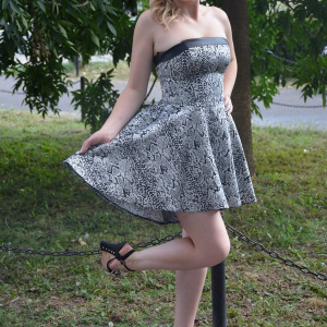 Rochie casual, cu imprimeu animal print argintiu - Img 4