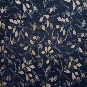 Rochie casual de culoare bleumarin cu imprimeu abstract auriu - Img 6