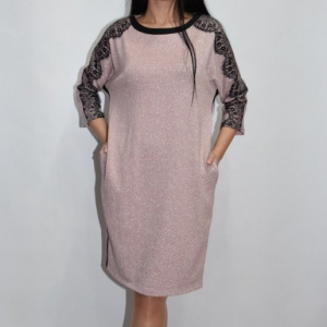 Rochie chic de zi de culoare plamaniu - Img 3