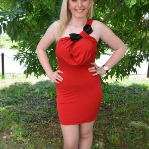 Rochie de club  scurta, rafinata si mulata rosie - Img 2