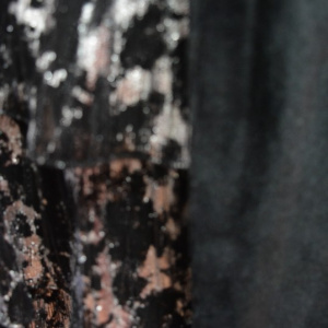 Rochie de gala din catifea neagra, volanase cu design argintiu - Img 8