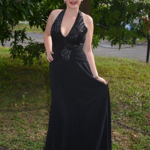 Rochie de ocazie moderna, neagra in totalitate, cu un design frumos - Img 2