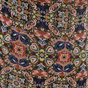 Rochie de zi, multicolora, cu imprimeu abstract si croi deosebit - Img 6