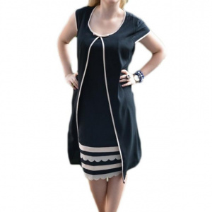 Rochie deosebita pentru ocazie, culoare neagra cu detalii pudra - Img 1