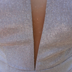 Rochie eleganta Ermine, textura cu fir de lurex ,nuanta de pudra - Img 6