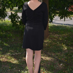 Rochie feminina, de culoare neagra, cu franjuri - Img 6