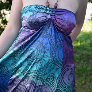Rochie maxi, care se leaga dupa gat cu un snur - Img 4