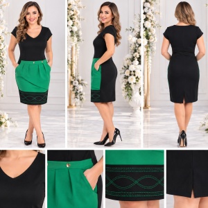 Rochie moderna, tip costumas, disponibila in marimi mari - Img 3