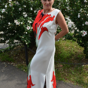 Rochie rafinata de zi, culoare,negru-rosu - Img 4