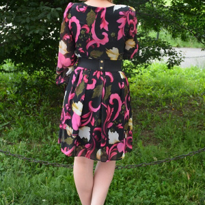 Rochie rafinata ,multicolora cu centura neagra - Img 5