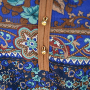 Rochie simpla, croi lejer, de culoare bleumarin - Img 2