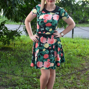 Rochie tinerasca, cu imprimeu floral minunat - Img 2
