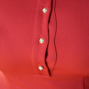 Rochie tinereasca, moderna, de culoare rosie, cu decupaje - Img 7