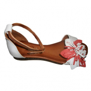 Sandale fara toc, cu floricica, colorate - Img 1