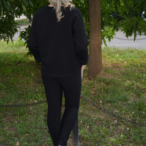 Bluza casual, de culoare neagra, marime universala - Img 5