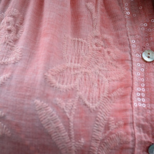 Bluza deosebita de culoare corai, masura mare, cu design brodat - Img 7
