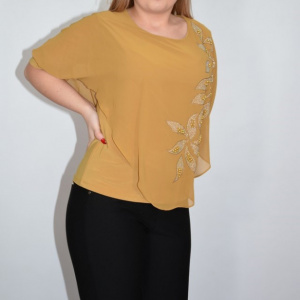 Bluza eleganta cu aplicatii deosebite Dakota,nuanta de mustar - Img 5