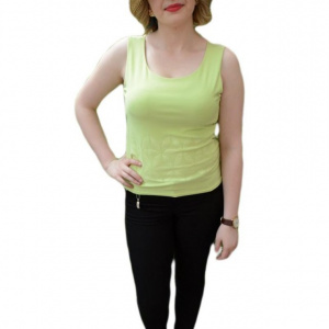 Bluza verde deschis, din material elastic cu model imprimat - Img 1