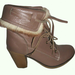 Botine dama, cu siret, de culoare maro - Img 2