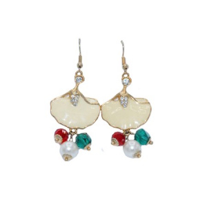 Cercei lungi cu forme speciale, decorate cu cristale colorate