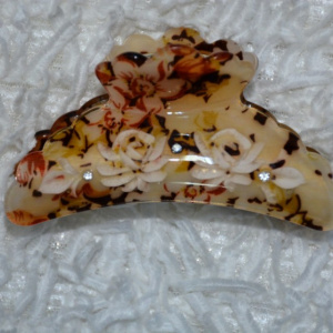 Cleste elegant cu design floral multicolor si cristale mici aplicate - Img 3