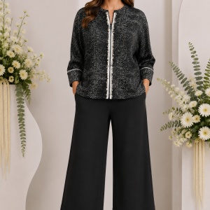 Costume de ocazie, pe negru cu imprimeu