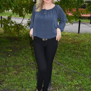 Pantalon modern de toamna-iarna, negru, cu model cambrat - Img 5